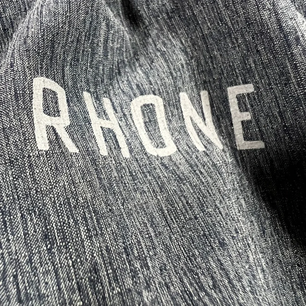 RHONE Mako Athletic Shorts Mens Medium‎ Navy Blue Heathered 8 Inch Inseam Summer